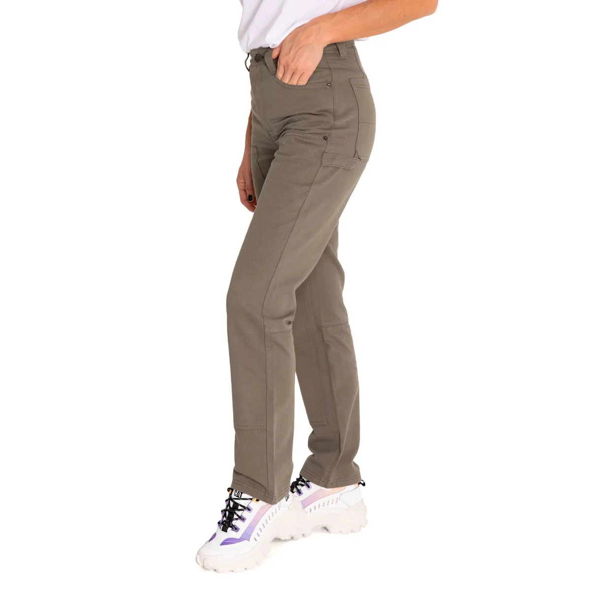CAT - Pantalón Mujer Double Front Utility Bottom Café CAT