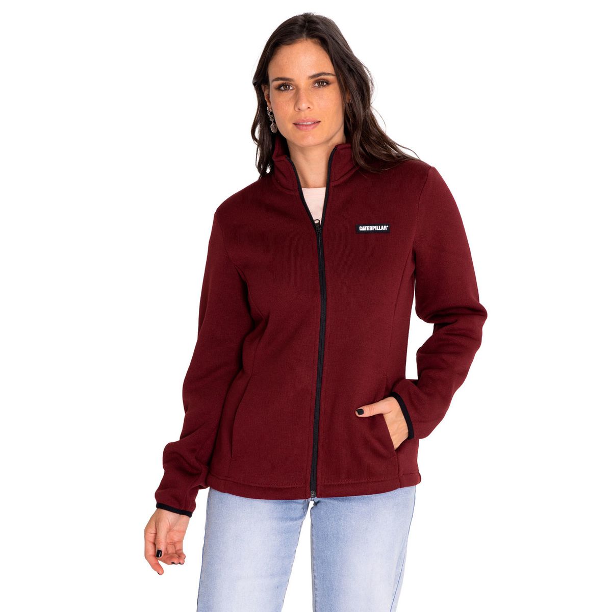 CAT - Polar Casual Mujer W Foundation Sweater Fleece Rojo CAT