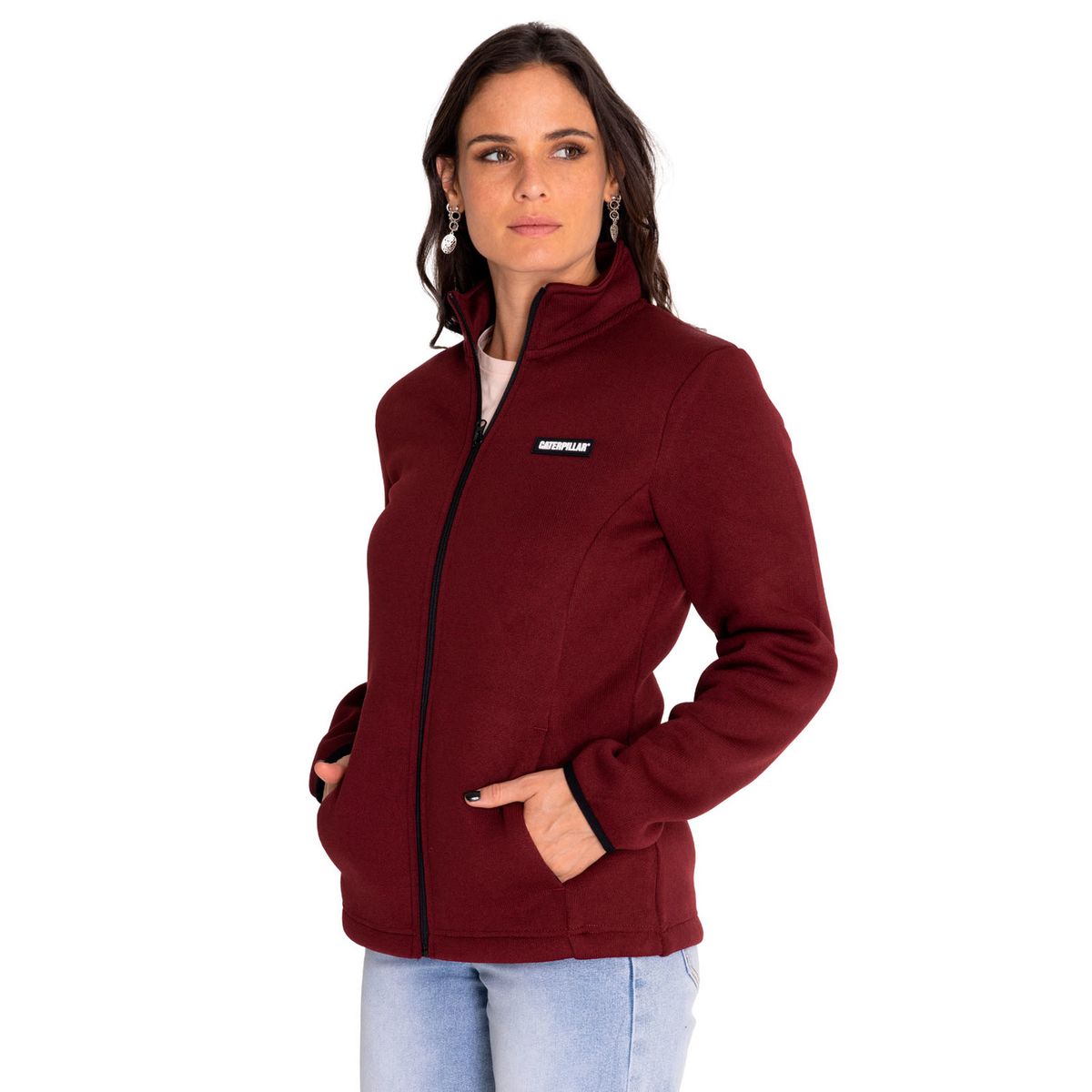 CAT - Polar Casual Mujer W Foundation Sweater Fleece Rojo CAT