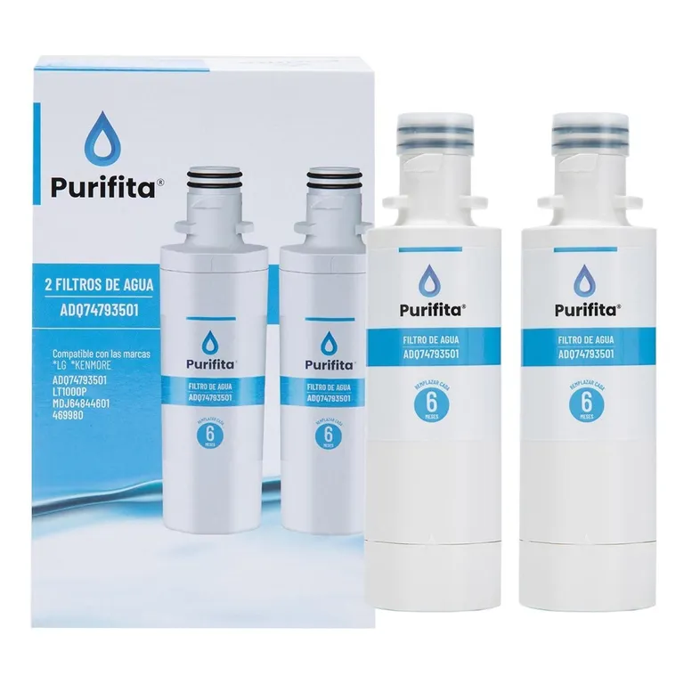 COREAQUA Filtro de Agua para Refrigerador LG Purifita ADQ74793501 x 2