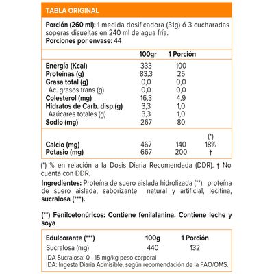 Imagen 2 del producto 100% Whey Protein Isolate Gold Standard (2.91 Lb) - Original - VAINILLA