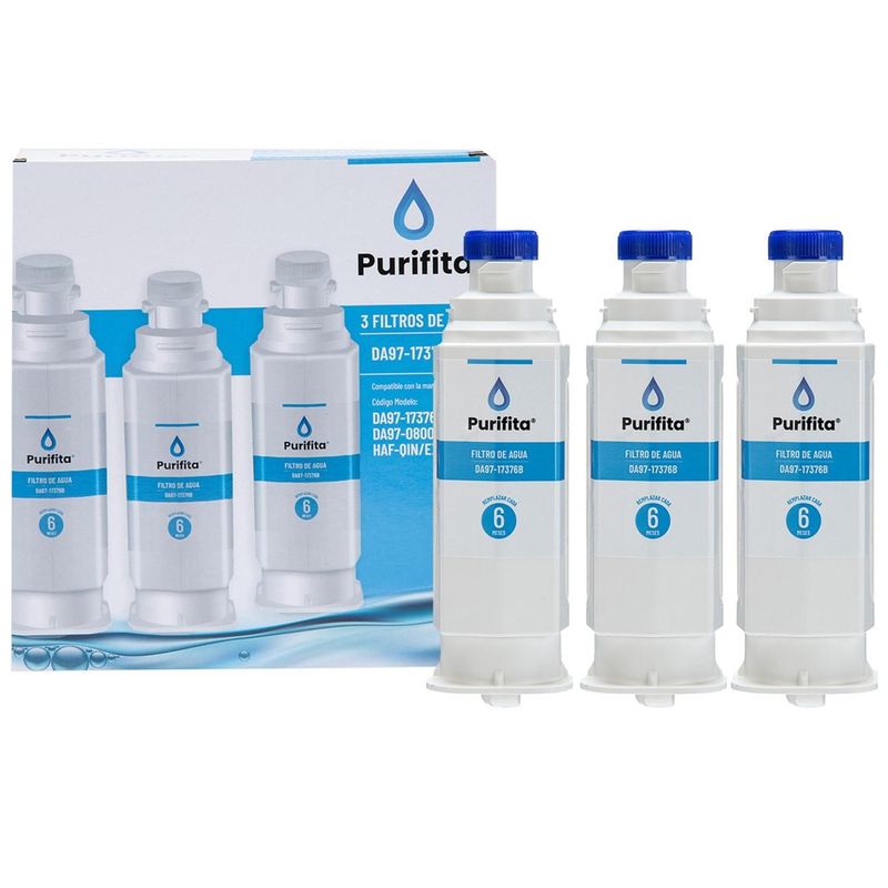 COREAQUA - Filtro Agua Refrigerador Samsung Purifita DA97-17376B Set 3