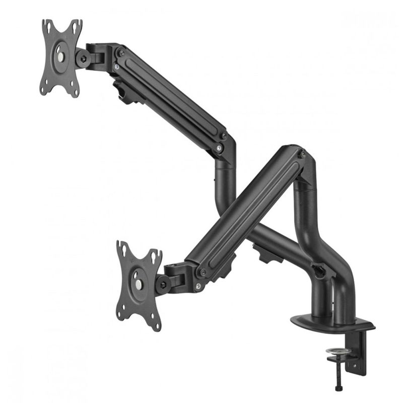 LINKON - Soporte Brazo Doble Para Monitor Escritorio Linkon Ajustable