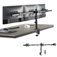 LINKON - Soporte Brazo Triple Para 3 Monitores De Escritorio