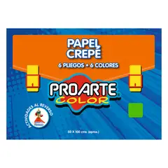 PROARTE - Papel Crepe Colores 50x100cm 6pcs