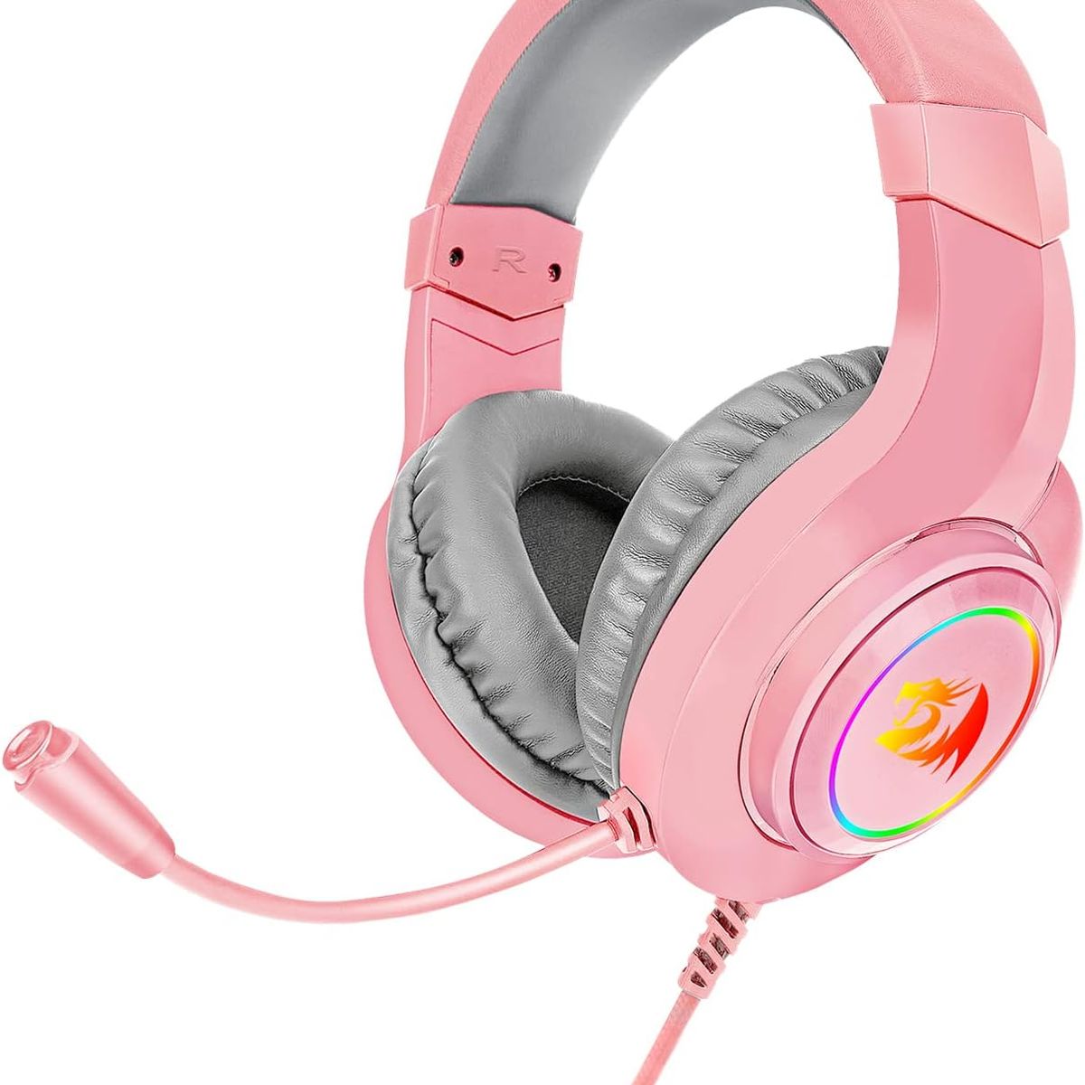REDRAGON - Audífonos Gamer Rosados Multiplataforma Redragon Hylas H260P - Rosa