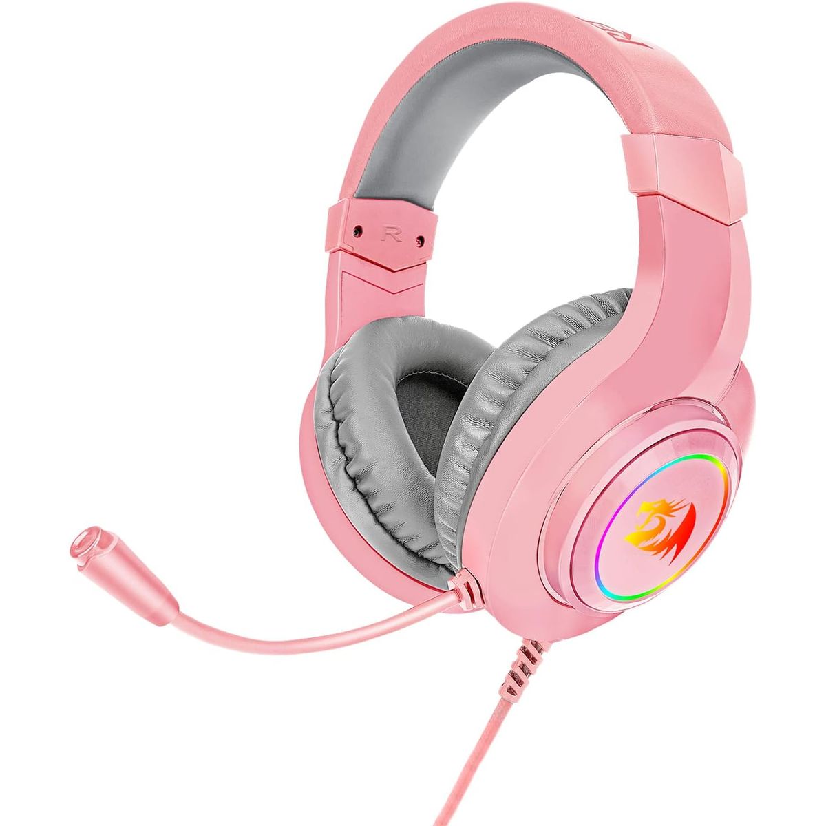 REDRAGON - Audífonos Gamer Rosados Multiplataforma Redragon Hylas H260P - Rosa