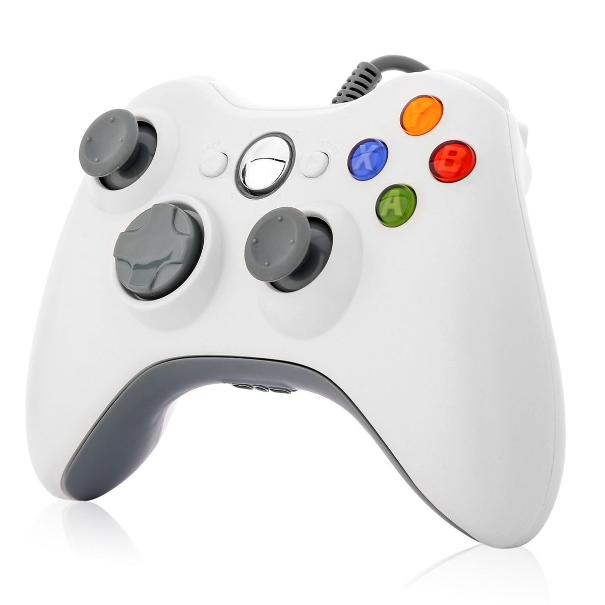 TECNOLAB - Joystick USB para XBOX 360 & PC Wired Edition X-360 White - Blanco