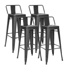 OH MI HOGAR - Pack 4 Taburetes Tolix Negro 65cm