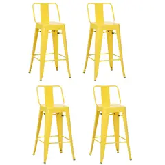 OH MI HOGAR - Pack 4 Taburetes Tolix Amarillo