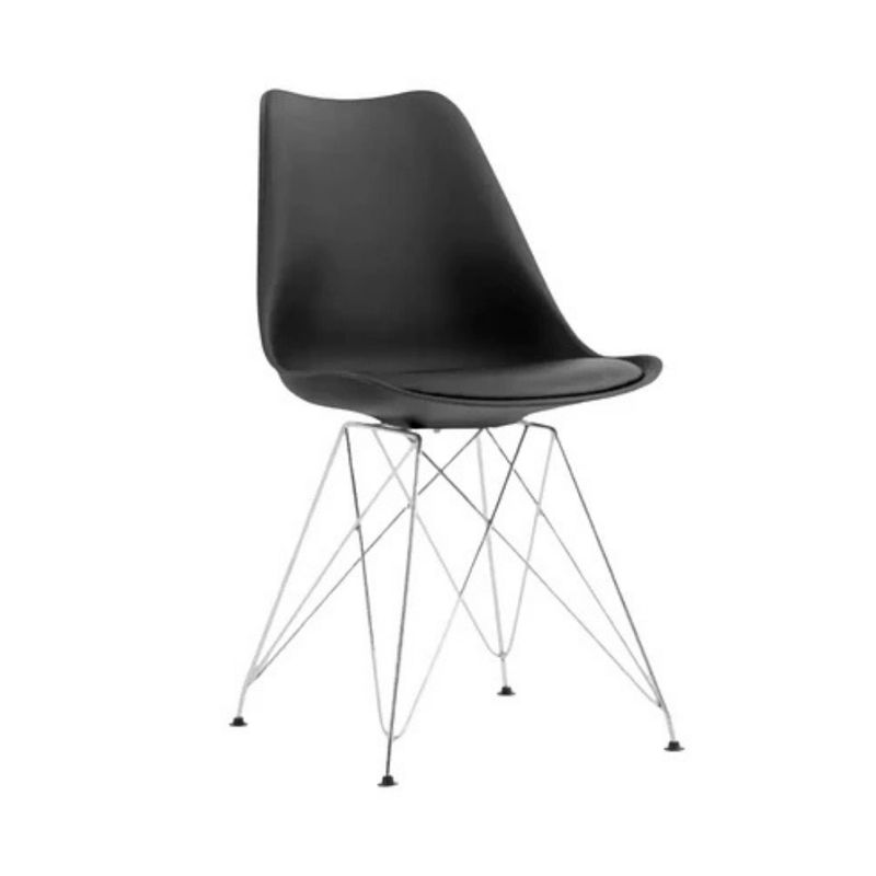 OH MI HOGAR - Pack 4 Sillas Eames Tulip Iron Negro