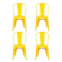 OH MI HOGAR - Pack 4 Sillas Tolix Amarillo