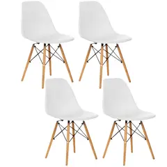 OH MI HOGAR - Pack 4 Sillas Eames Blanco