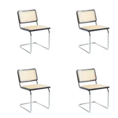 OH MI HOGAR - Pack 4 Sillas Breuer Negro