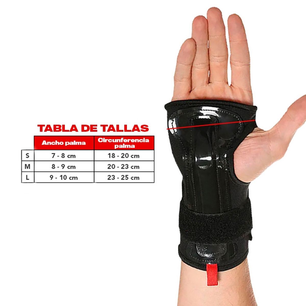 SDFIT - Muñequera Aolikes Ambidiestra Con Férula TALLA L