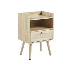 CORI CORI - Velador Mesh Rattan con Cajon y Espacio