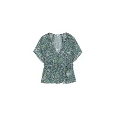 SCALPERS - Top Animal Print Frunce Animal Print