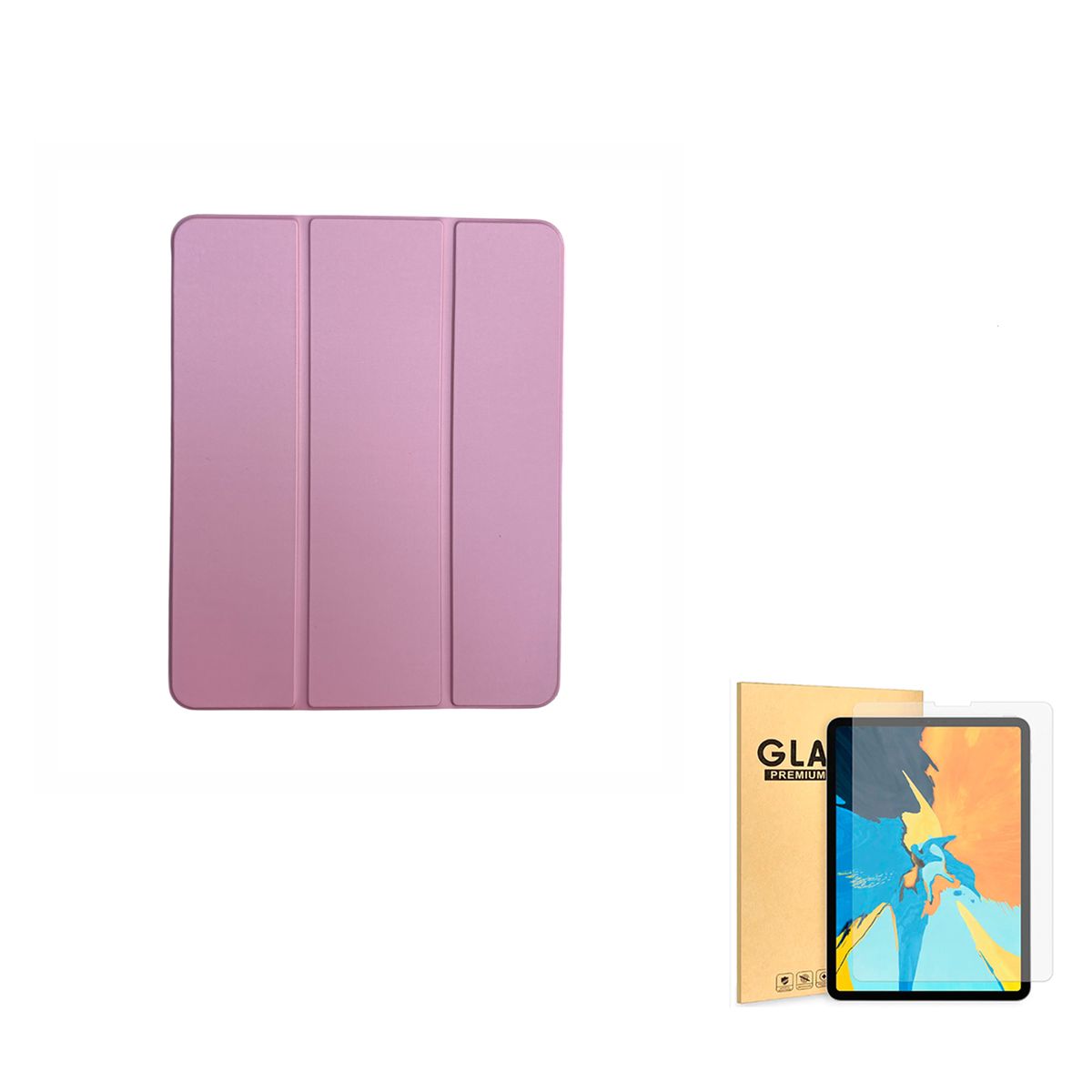 JOIGO - Carcasa Smart Cover Con Lamina Vidrio Para iPad 12.9 Lila
