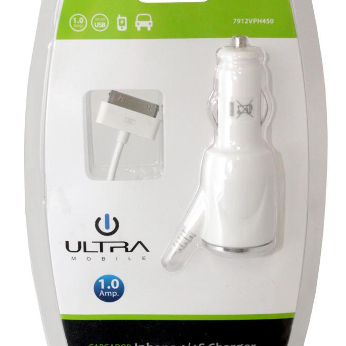 PHILCO - CARGADOR ULTRA VPH450 PARA AUTOS COMPATIBLE CON IPHONE 4