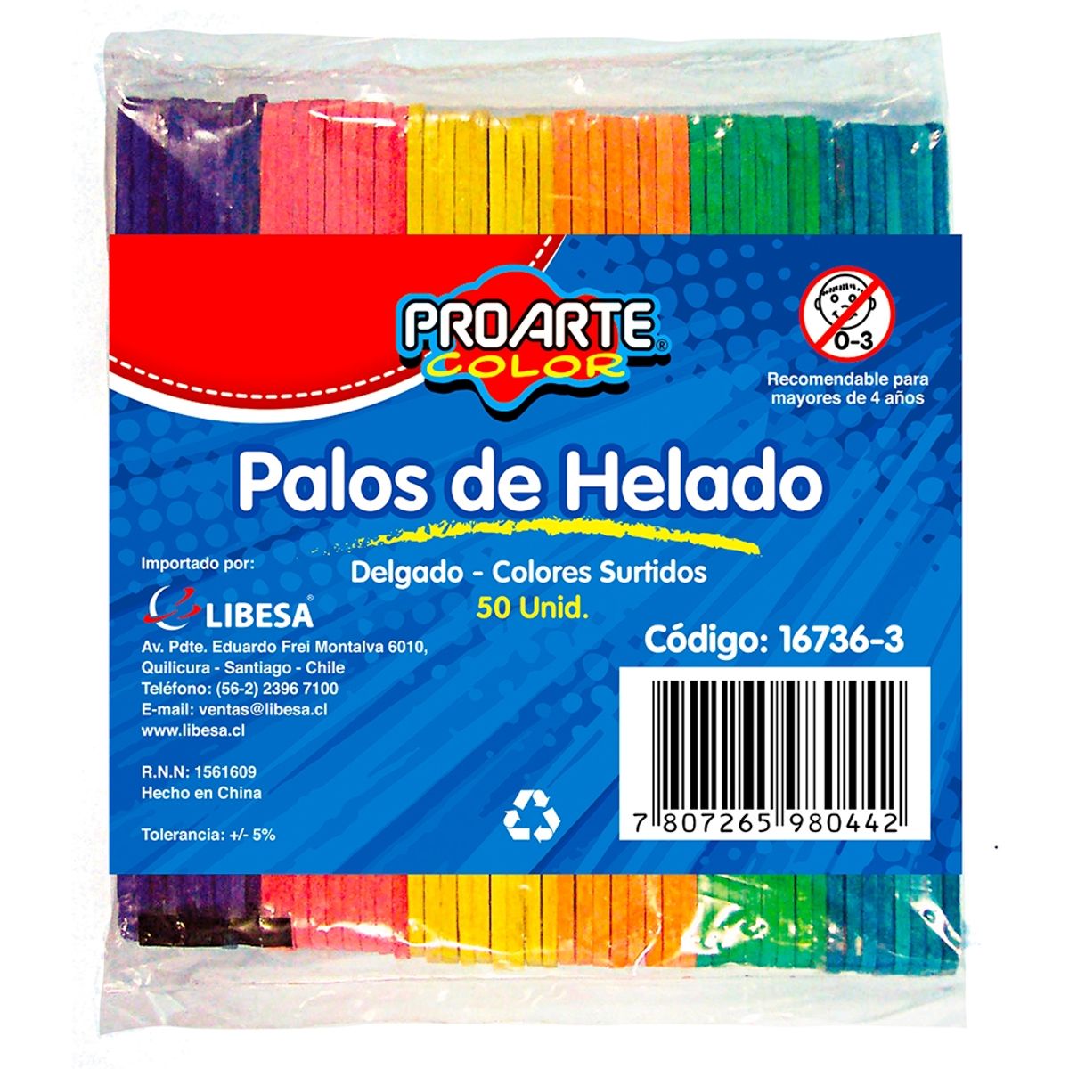 NEWTREE - Bolsa Palos de Helado de Madera Delgados 50pcs