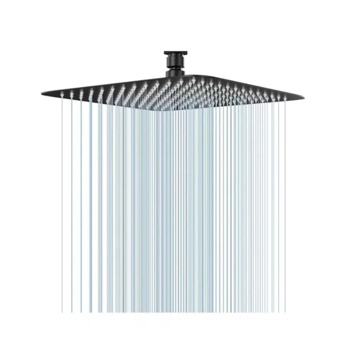 TAUMM - Plato Ducha Cuadrado Acero Inoxidable 20Cm Negro