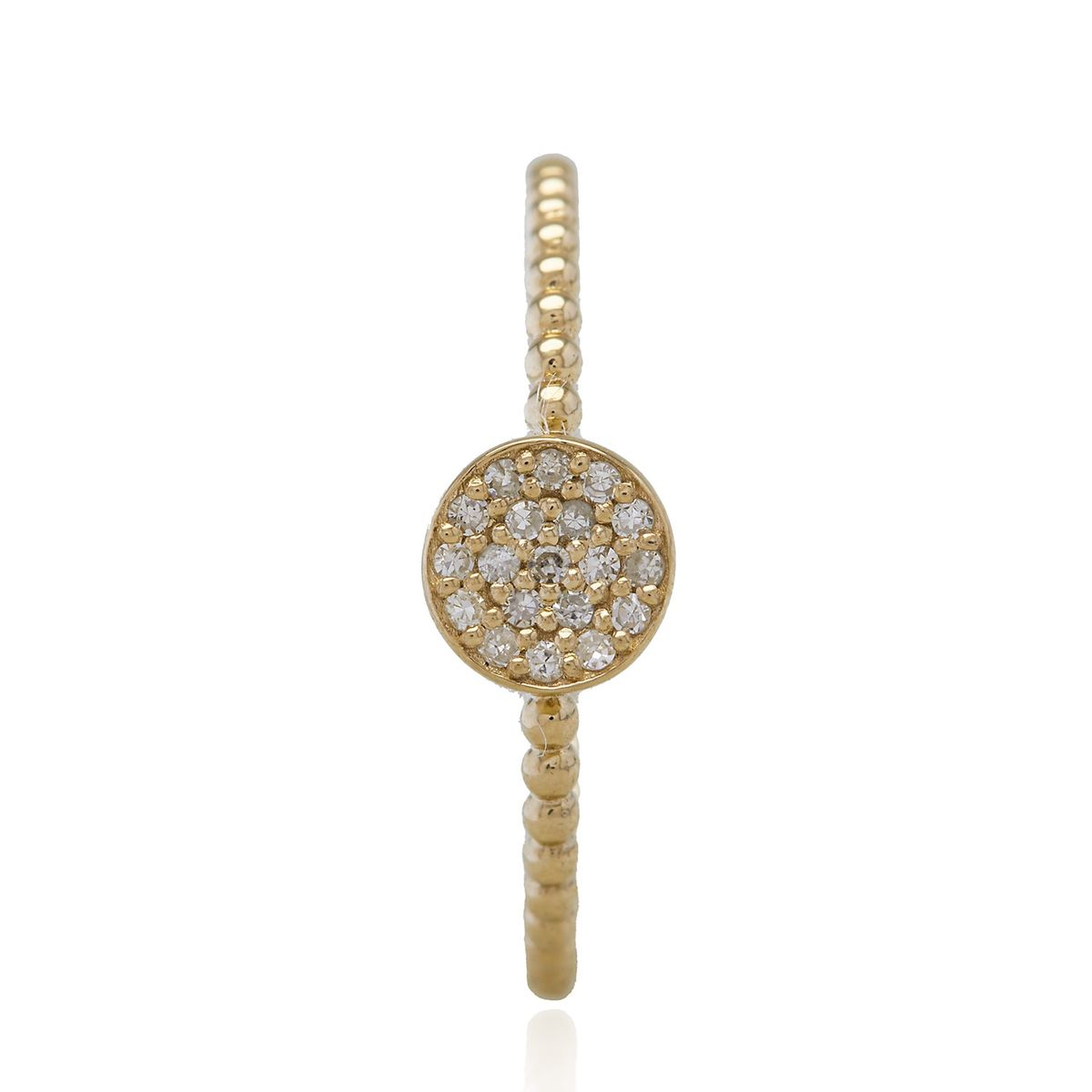 JB JOYAS BARON - Anillo Oro Amarillo 18kt Círculo Diamantes 6 Pts SI/H