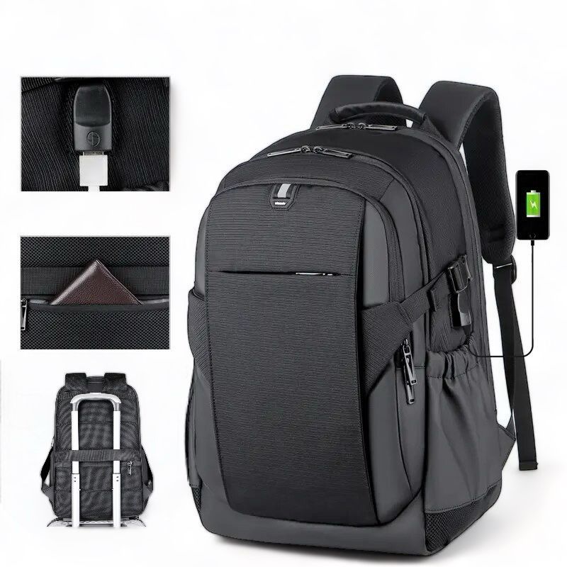 MV MOVAC - Mochila Multifuncional Porta Notebook con USB Universidad Hombre Mujer