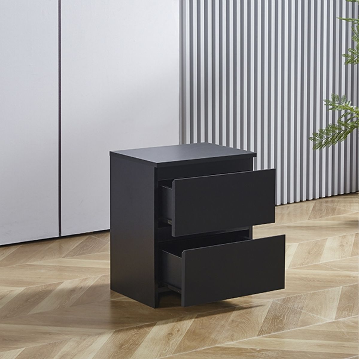 CORI CORI - Velador Cajon Doble Minimal Oscuro