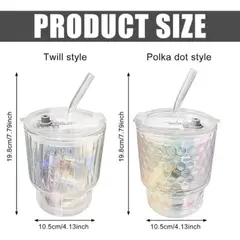 GENERICO - Vasos Con Bombilla Bombillas Reutilizables Tazas Transparent