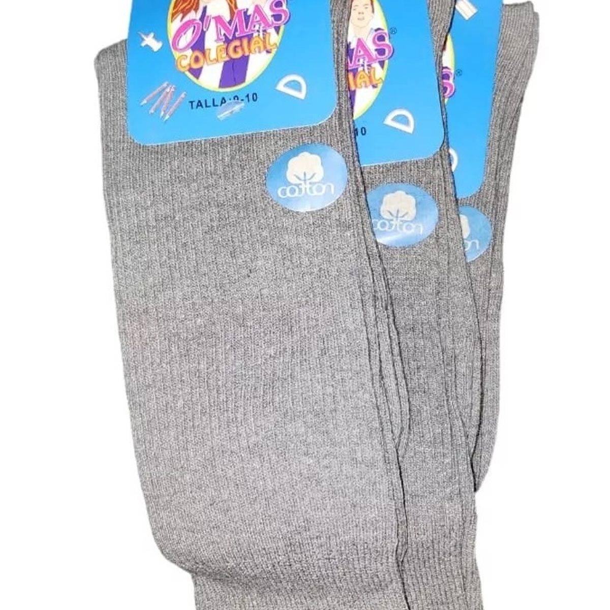 GARSIL - x3 Calcetin Escolar - Calceta De Colegio De Algodon Para Niños - Niñas