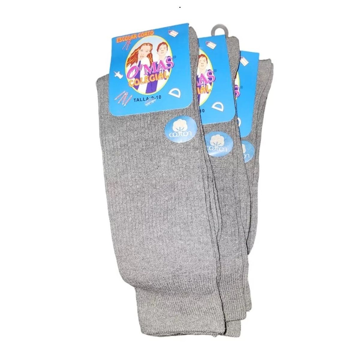 GARSIL - x3 Calcetin Escolar - Calceta De Colegio De Algodon Para Niños - Niñas