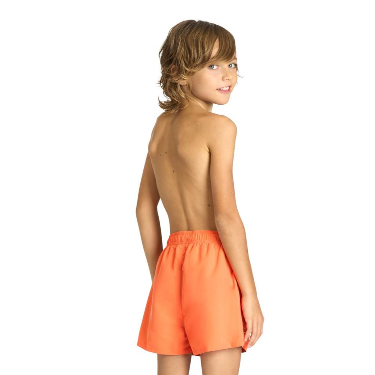 ARENA - Traje de Baño Niño Logo R  Naranjo Arena