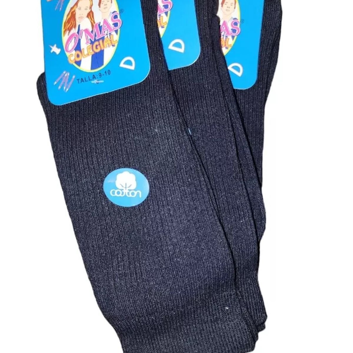 GARSIL - x3 Calcetin Escolar - Calceta De Colegio De Algodon Para Niños - Niñas