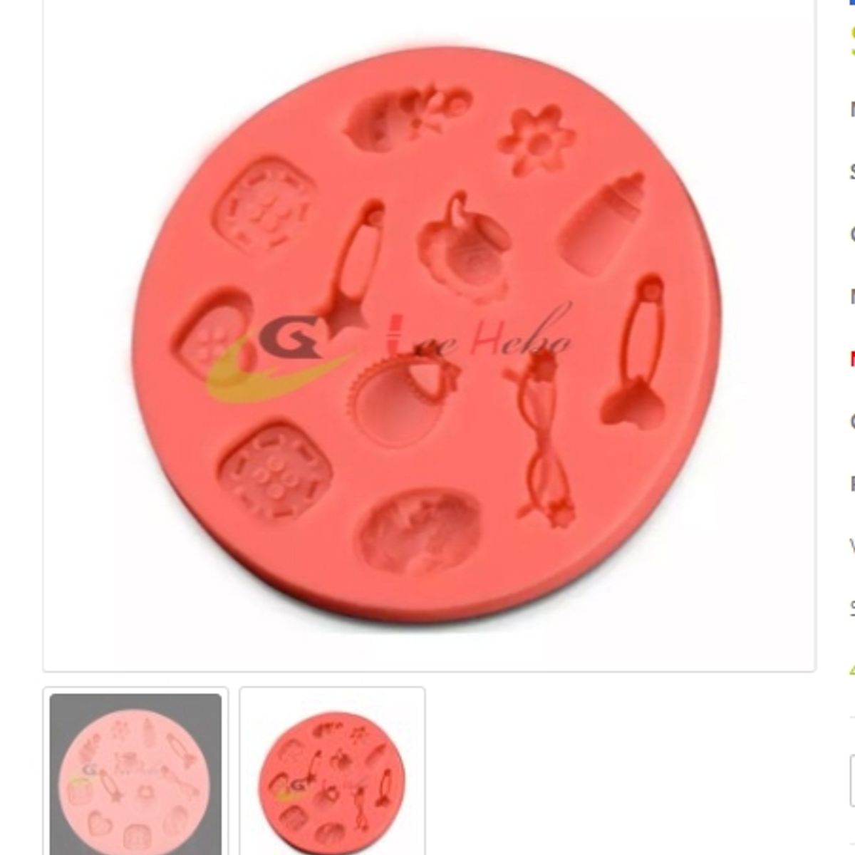 GENERICO - Molde Para Fondant Silicona Forma Baby Showers Bebe