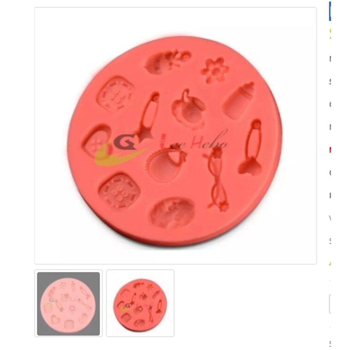 GENERICO - Molde Para Fondant Silicona Forma Baby Showers Bebe