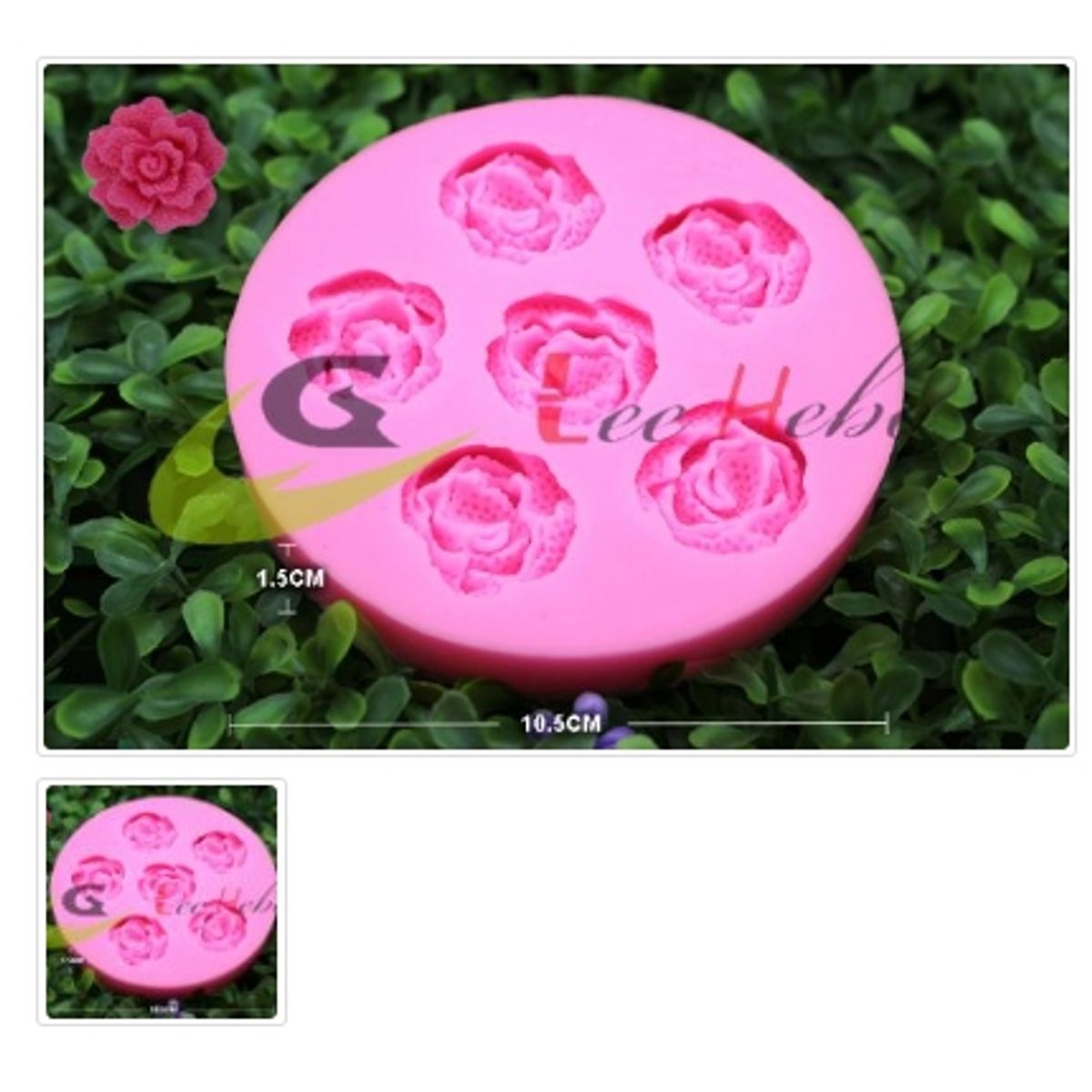 GENERICO - Molde Para Fondant Silicona Forma Rosas Flores