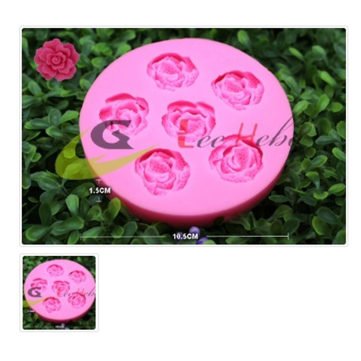 GENERICO - Molde Para Fondant Silicona Forma Rosas Flores