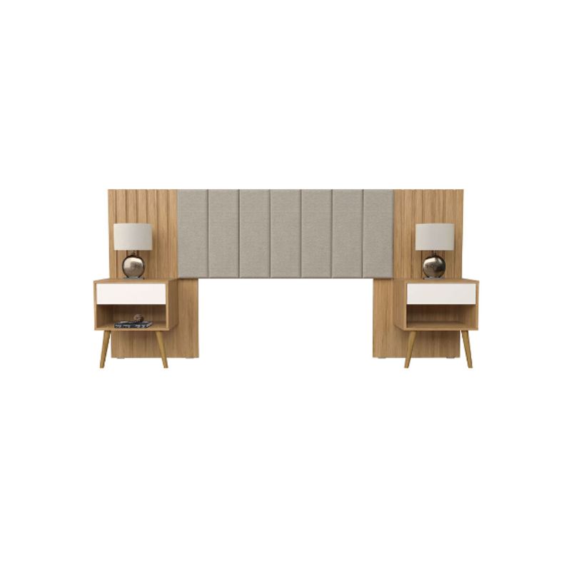 BE DESIGN - RESPALDO BOX ZARA PARA 2PL -CAMARÚ / PÉROLA 1,40 / 1,60