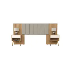 BE DESIGN - RESPALDO BOX ZARA PARA 2PL -CAMARÚ / PÉROLA 1,40 / 1,60.