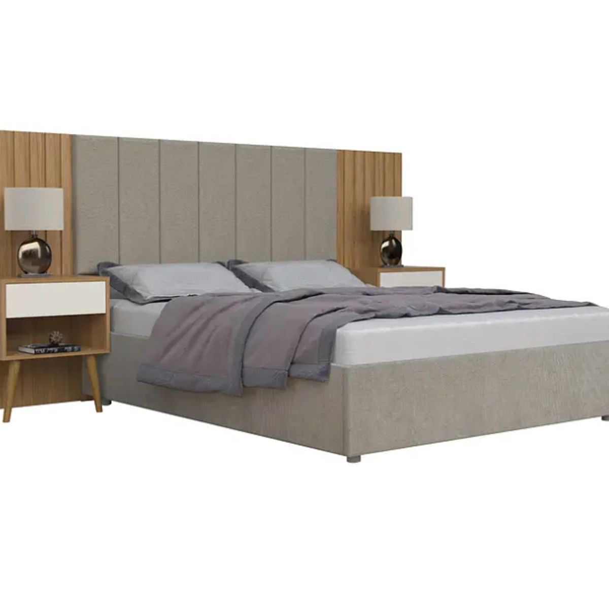 BE DESIGN - Set De Respaldo Zara Para Cama 2 Plaza Camaru