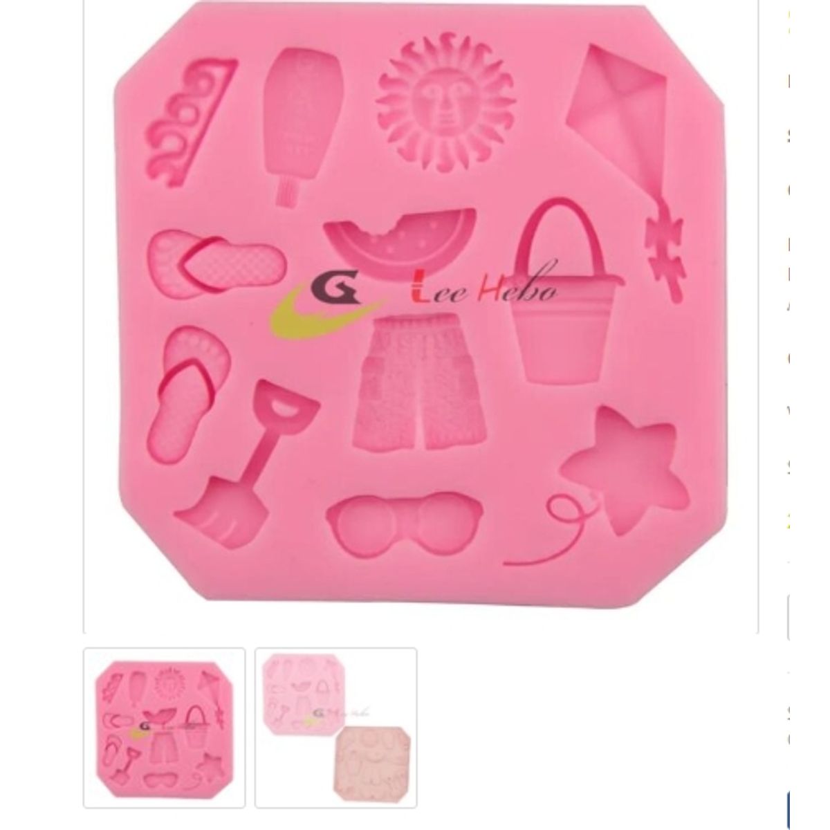 GENERICO - Molde Para Fondant Silicona Forma Short Sol Balde