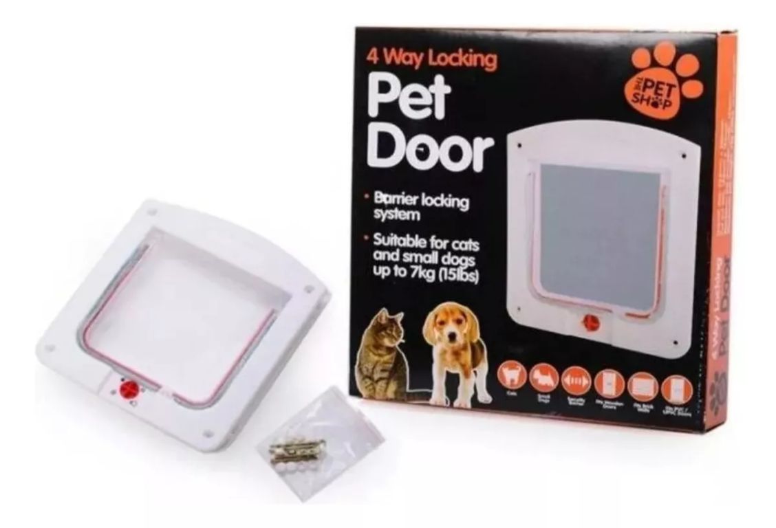 Puerta Para Mascota Perro Y Gato Interior y Exterior Patio