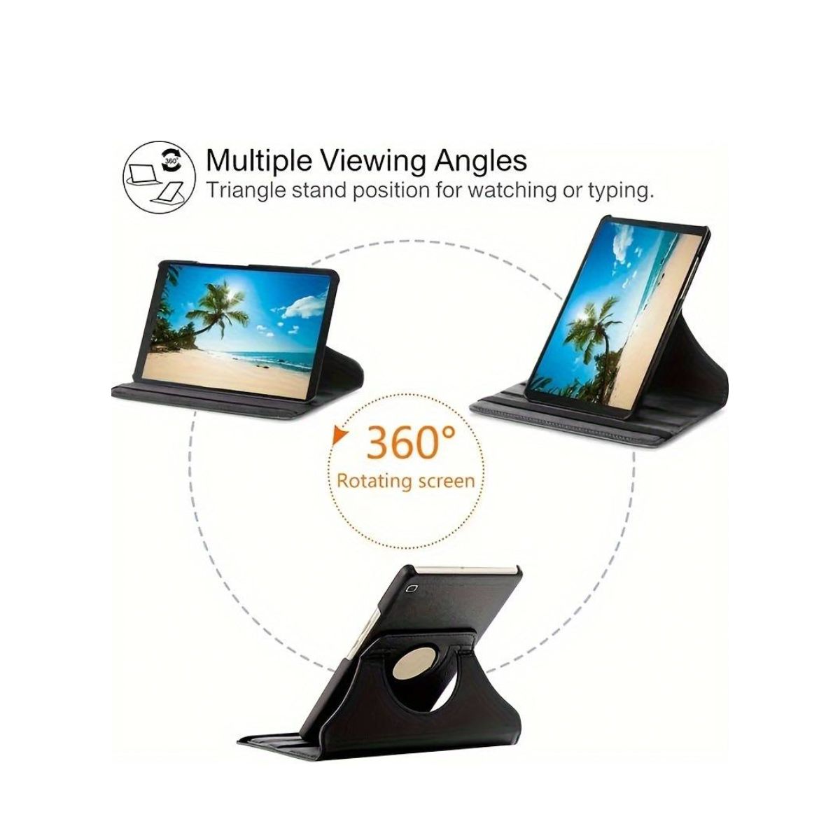 JOIGO - Carcasa Funda Para Tab Samsung A9 Normal Negro