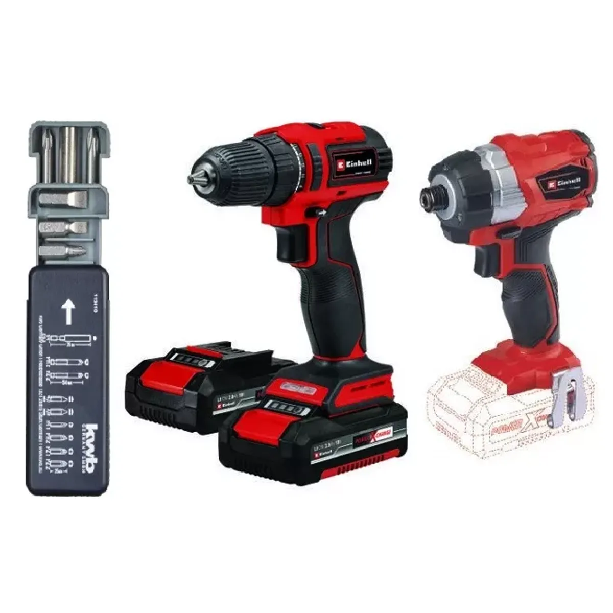 EINHELL - Kit Sin Carbón Einhell Te-cd 1840 Li Bl2x20ah+te-ci 18li