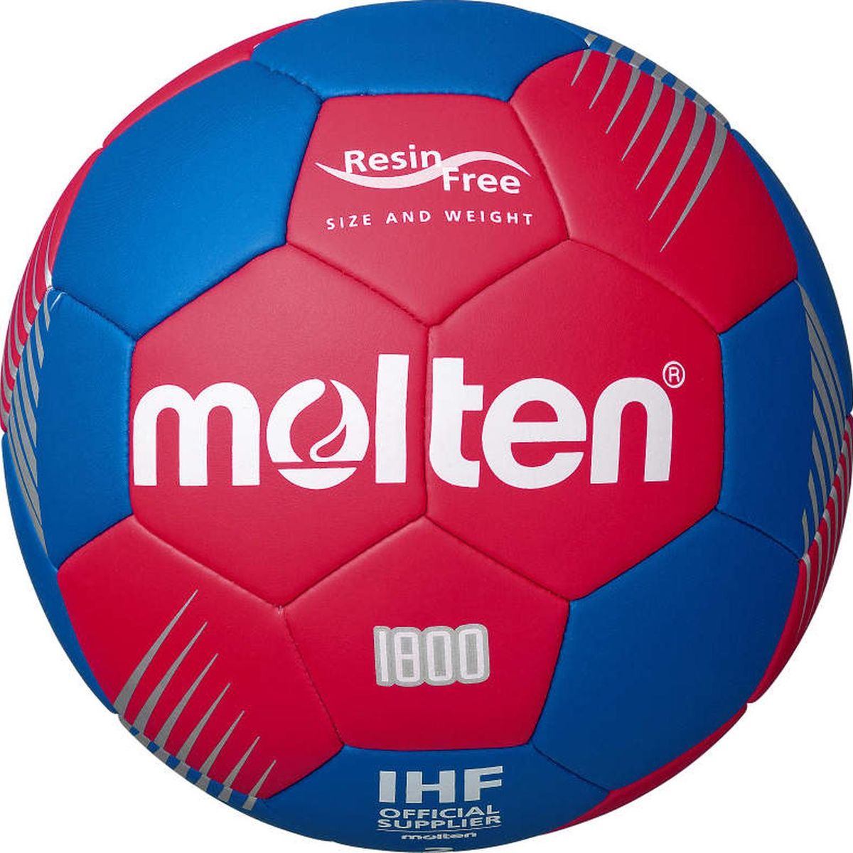 MOLTEN - Balon Handbol Serie F1800 Resina Free Molten Rojo T.2