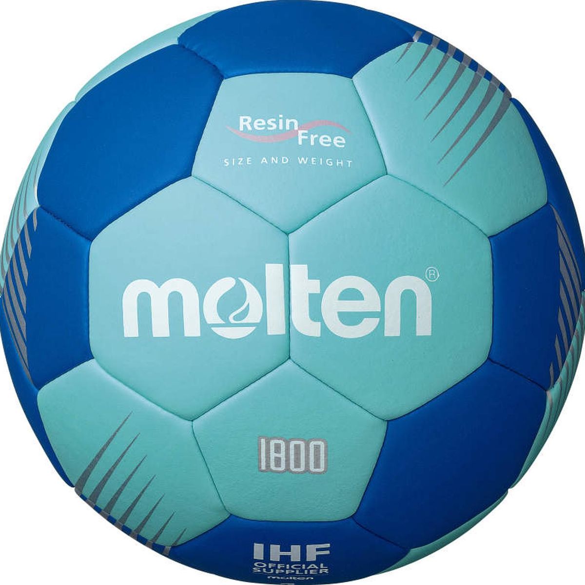 MOLTEN - Balon Handbol Serie F1800 Resina Free Molten Turquesa T.1