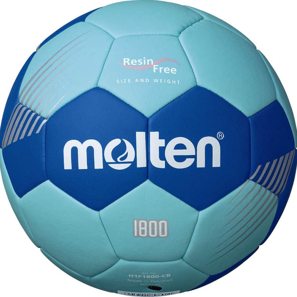 MOLTEN - Balon Handbol Serie F1800 Resina Free Molten Turquesa T.1