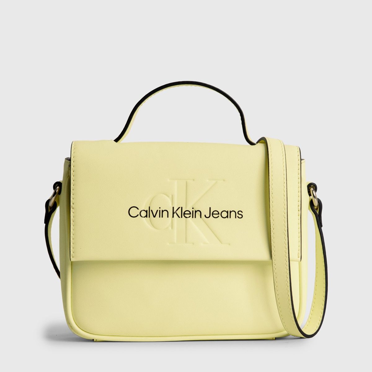 CALVIN KLEIN - Bandolera Boxy Cuadrada Amarillo Calvin Klein