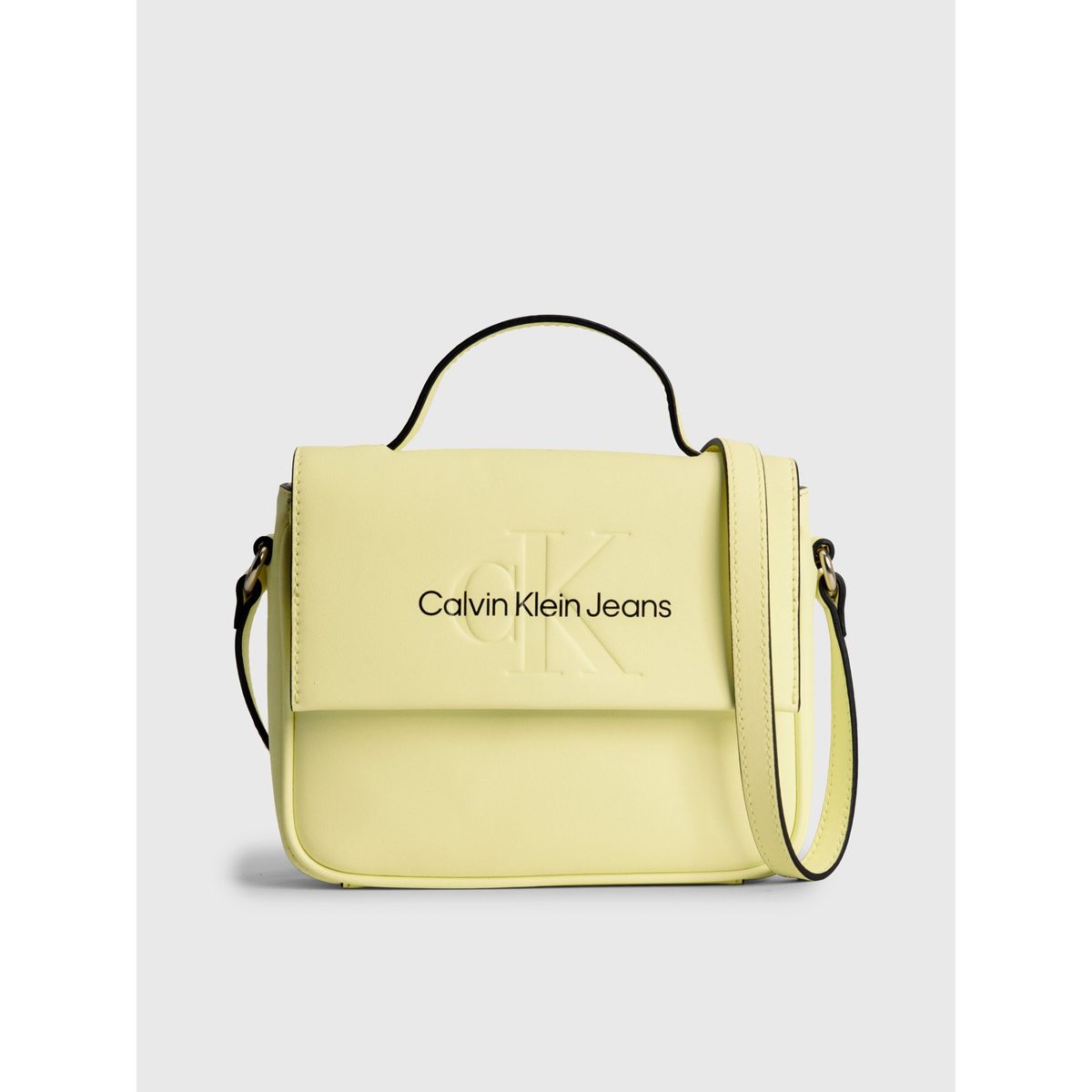 CALVIN KLEIN - Bandolera Boxy Cuadrada Amarillo Calvin Klein