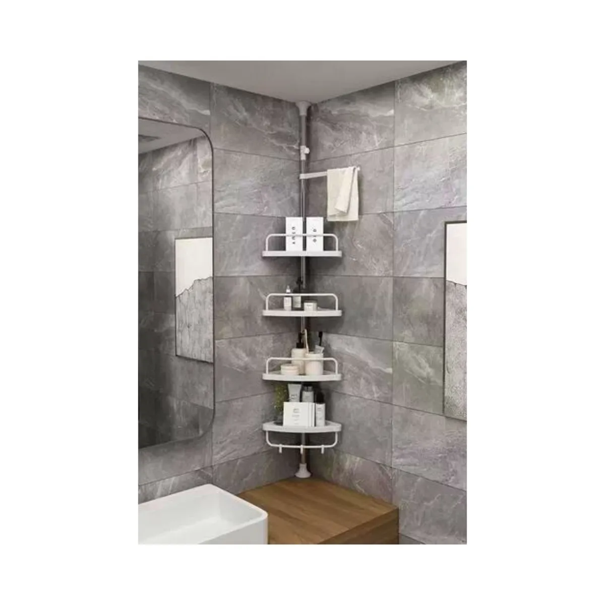 GENERICO - Esquinero Organizador De Ducha Multifuncional Ajustable